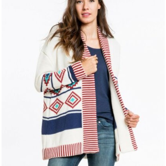 Marine Layer Sweaters - Marine Layer The Cora Aztec Chunky Knit Cardigan